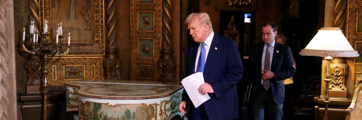 President Donald Trump at his private Mar-a-Lago club