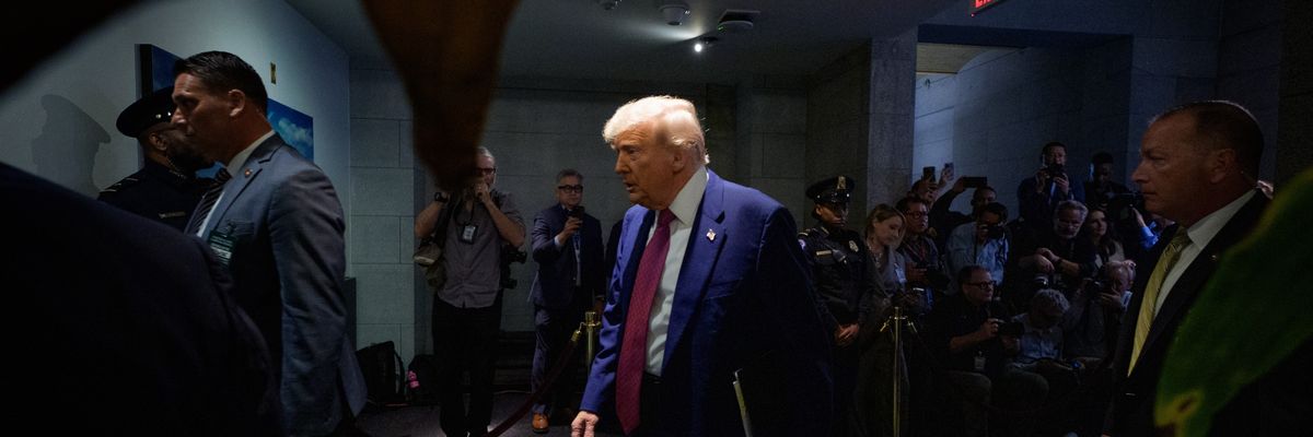 Trump meets with House Republicans. 